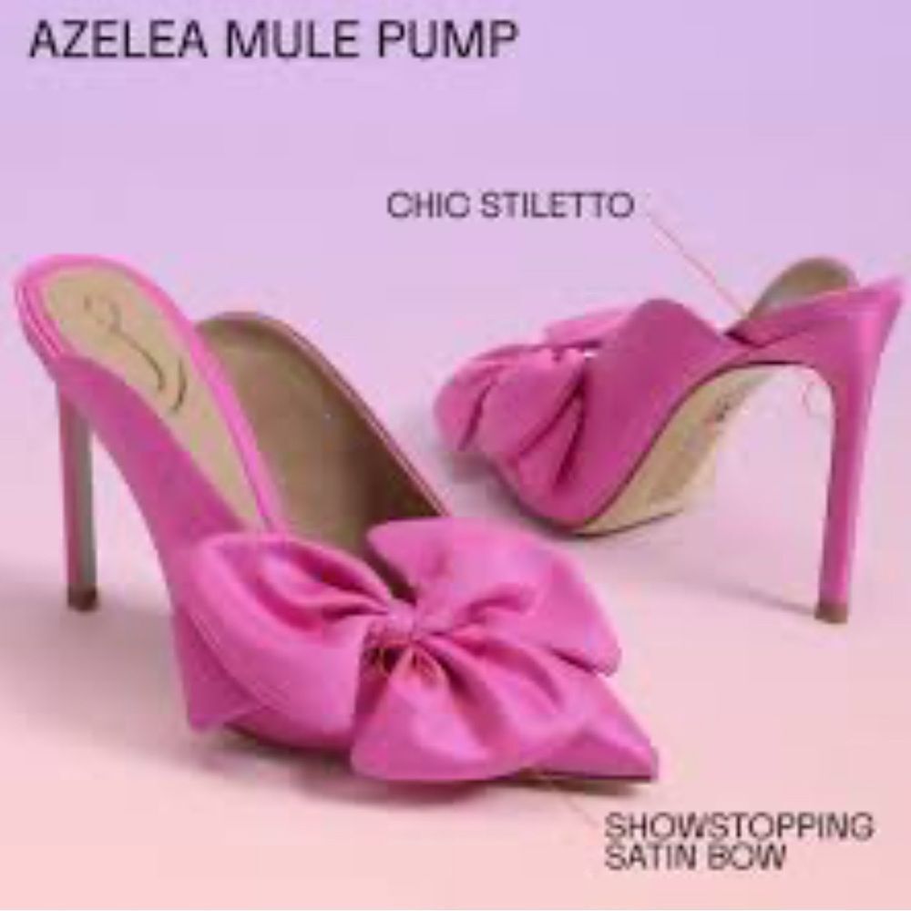 Sam Edelman Fuchsia Bow Slingback Heels